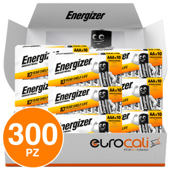 Energizer Industrial Pile Alcaline Professionali da 1.5V LR6 Stilo AA Mignon + LR03 MiniStilo AAA
