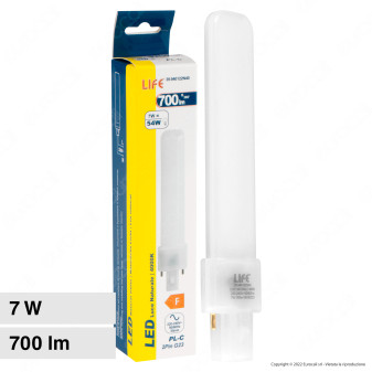 Life Lampadina LED G23 2 Pin 7W SMD Lampada Tower PL-C - mod. 39.940122N40