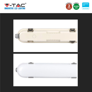 V-Tac VT-150148E Tubo LED Plafoniera 48W Lampadina Chip Samsung IP65 150cm con Batteria di