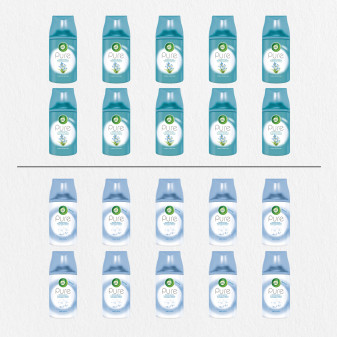 Air Wick Pure Freshmatic per Diffusori Spray Automatici Anti Odore Profumo di Primavera + Soffice