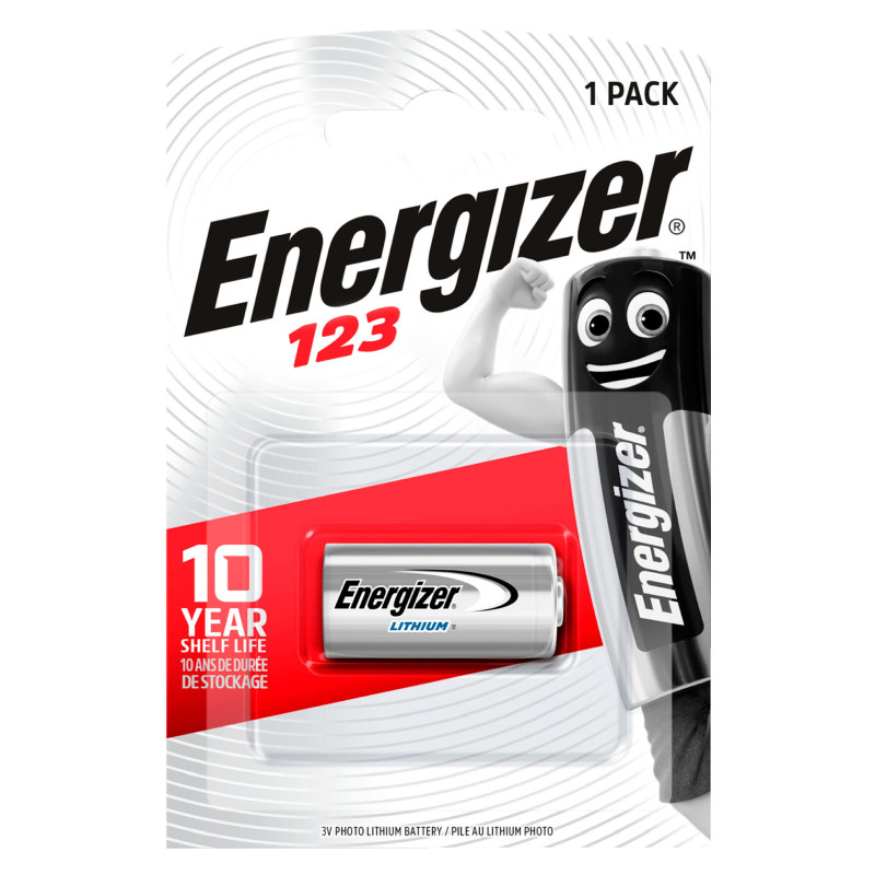 Energizer Lithium CR123 3V Pila al Litio - Blister da 1 Batteria