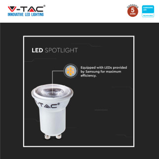 V-Tac VT-232 Lampadina LED GU10 2W Faretto Spotlight MR11 SMD