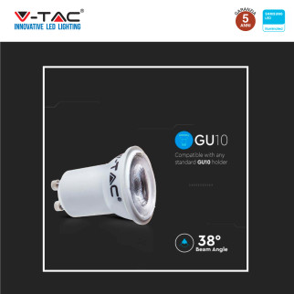 V-Tac VT-232 Lampadina LED GU10 2W Faretto Spotlight MR11 SMD