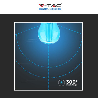 V-Tac VT-2132 Lampadina LED E27 2W Bulb G45 MiniGlobo Filament Vetro Colorato - SKU 217410 / 217411