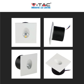 V-Tac VT-1109SQ Punto Luce LED COB 3W Segnapasso Quadrato da