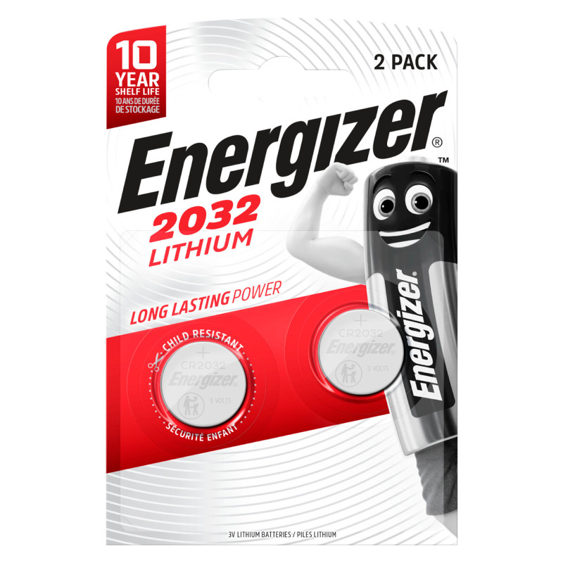 Energizer Lithium CR2032 Bottone 3V Pile al Litio - Blister da 2 Batterie Li-ion