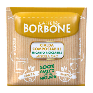 50 Cialde Compostabili Caffè Borbone Miscela Oro Incarto Riciclabile