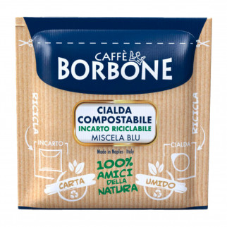 50 Cialde Compostabili Caffè Borbone Miscela Blu Incarto Riciclabile