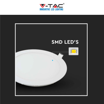 V-Tac VT-1207-RD Pannello LED Rotondo 12W SMD da Incasso con