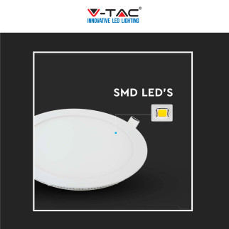 V-Tac VT-1207-RD Pannello LED Rotondo 12W SMD da Incasso con