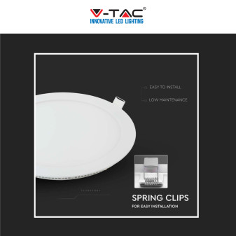 V-Tac VT-1207-RD Pannello LED Rotondo 12W SMD da Incasso con