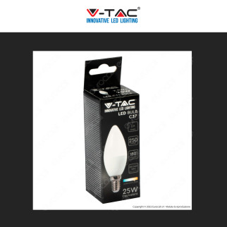 V-Tac VT-2323 Lampadina LED E14 2,9W Bulb C37 Candela SMD