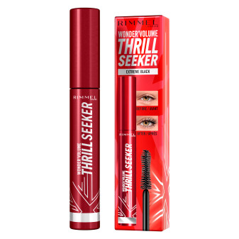 Rimmel London Wonder'Volume Thrill Seeker Mascara Volumizzante a Lunga Tenuta con Pantenolo Colore