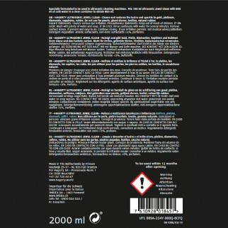 Hagerty Ultrasonic Jewel Clean Detergente per Gioielli e Pietre Preziose - Flacone da 2 Litri