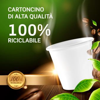 Bicchierini da Caffè in Carta Riciclabile Colore Bianco da 80ml - Confezione da 50 Bicchieri