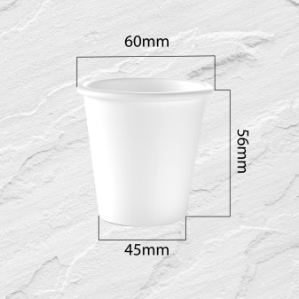 Bicchieri in Carta Riciclabile Colore Bianco da 120ml - Confezione da 50 Bicchieri