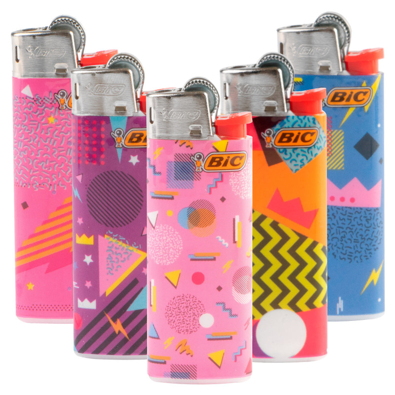 Bic Mini J25 Accendini Piccoli Fantasia 90s Forever - Serie da 5 Accendini