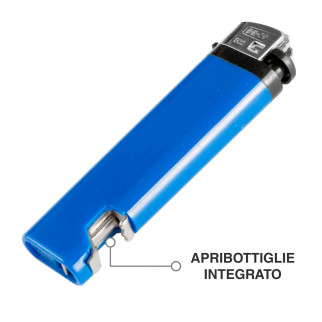 Prof Accendini Elettronici Color Flint Bottle Opener a Tinta Unita con Cavatappi Apribottiglia -