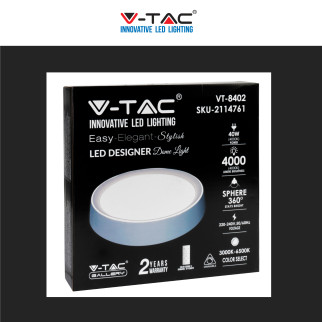 V-Tac Gallery VT-8402 Plafoniera LED Rotonda 20W/40W SMD