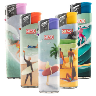 Ciao Accendini Elettronici Large Fantasia Big Wave - Serie da 5 Accendini