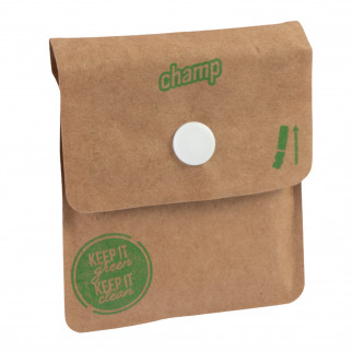 Champ Posacenere Tascabile in Carta Kraft con Chiusura a Clip