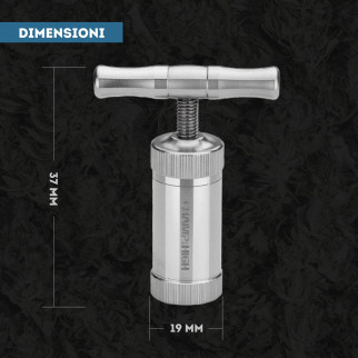Champ Press Pollen Pressa Manuale per Tabacco in Acciaio Inossidabile con Impugnatura a T