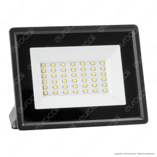 V-Tac VT-4934 Faro LED Floodlight 30W SMD Slim IP65 Nero - SKU
