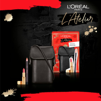 L'Oréal Paris L'Atelier Rossetto Satin Color Riche 226 Rose Glacè + Matita Occhi Le Khol Naturel By