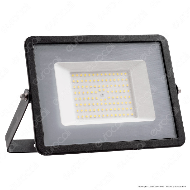 V-Tac VT-40101 Faro LED Floodlight 100W SMD Slim IP65 Nero -
