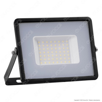 V-Tac VT-4051 Faro LED Floodlight 50W SMD Slim IP65 Nero - SKU