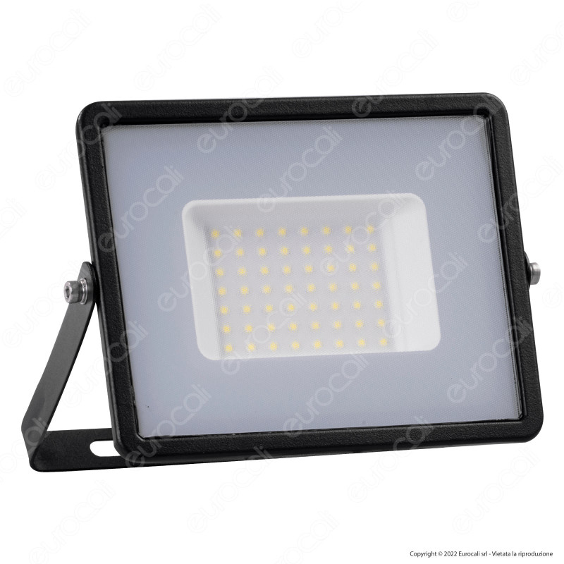 V-Tac VT-4051 Faro LED Floodlight 50W SMD Slim IP65 Nero - SKU