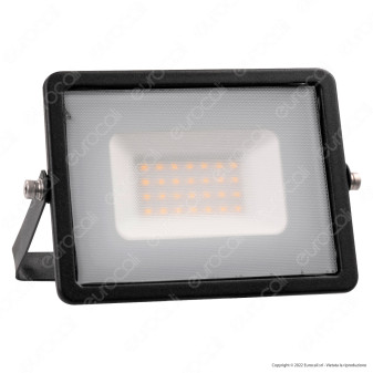 V-Tac VT-4031 Faro LED Floodlight 30W SMD Slim IP65 Nero - SKU