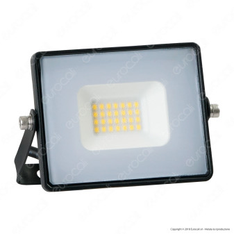 V-Tac VT-4021 Faro LED Floodlight 20W SMD Slim IP65 Nero - SKU