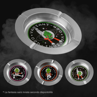 Posacenere Rotondo in Metallo con Fantasia Variant-420