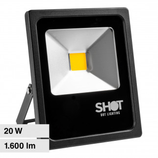 Bot Lighting Shot Faro LED Floodlight 20W SMD IP65 Nero - mod. AKRON20NLV