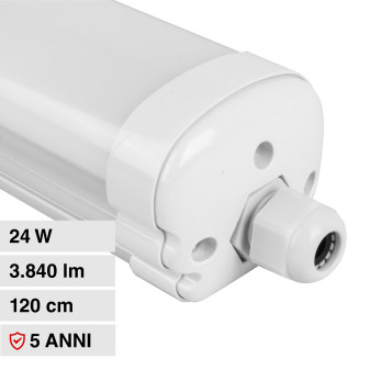 V-Tac Evolution VT-1524 Tubo LED Plafoniera 24W Lampadina SMD