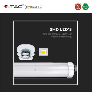 V-Tac Evolution VT-1524 Tubo LED Plafoniera 24W Lampadina SMD