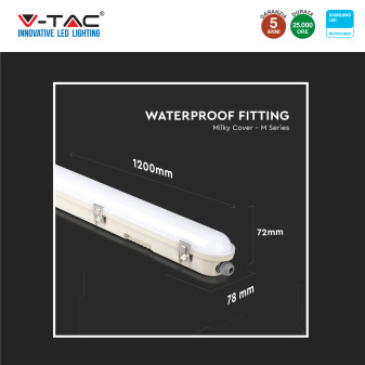 V-Tac VT-120136 Tubo LED Plafoniera 36W Lampadina Chip Samsung