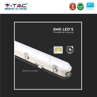 V-Tac VT-120136 Tubo LED Plafoniera 36W Lampadina Chip Samsung