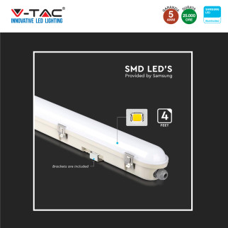 V-Tac VT-120136 Tubo LED Plafoniera 36W Lampadina Chip Samsung