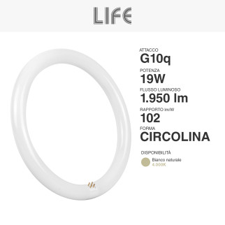Life Circolina T9 LED G10q 19W SMD Lampadina Ø30cm - mod.