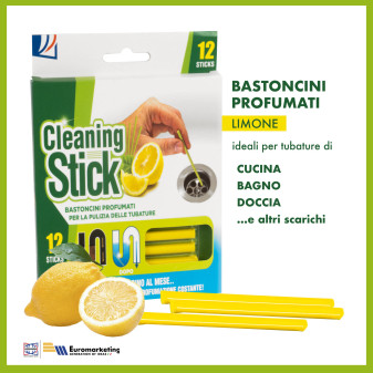 Intergross Cleaning Stick Bastoncini Profumati per Pulizia delle Tubature Profumo Limone -