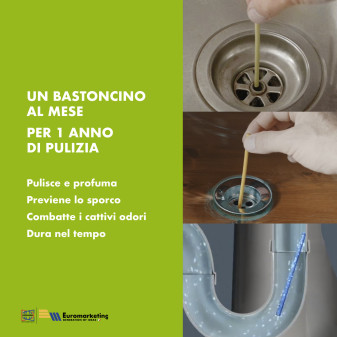 Intergross Cleaning Stick Bastoncini Profumati per Pulizia delle Tubature Profumo Limone -