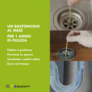 Intergross Cleaning Stick Bastoncini Profumati per Pulizia delle Tubature Profumo Limone -