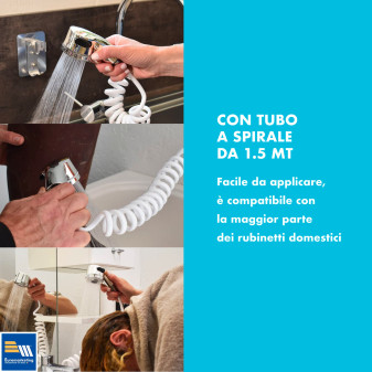Intergross Doccino Extra con Getto Doppia Funzione e Tubo a Spirale da 1.5 metri