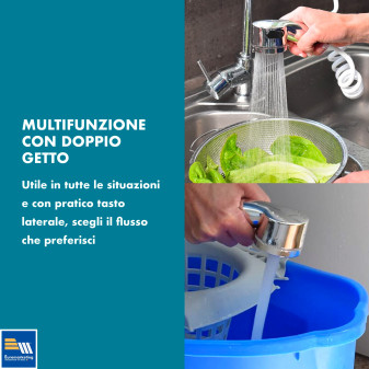 Intergross Doccino Extra con Getto Doppia Funzione e Tubo a Spirale da 1.5 metri