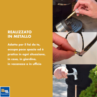 Intergross Scrhammer Multiutensile 6in1 con Martello Rimuovi Chiodi 4 Cacciaviti Inclusi nel Manico