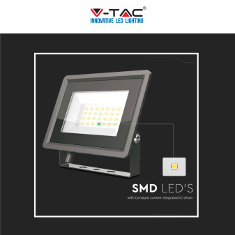 V-Tac VT-4924 Faro LED Floodlight 20W SMD IP65 Colore Nero -