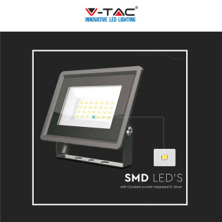 V-Tac VT-4924 Faro LED Floodlight 20W SMD IP65 Colore Nero -