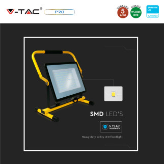V-Tac VT-109 Faro LED Floodlight 100W Portatile SMD IP65 Chip